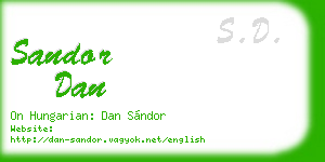 sandor dan business card
