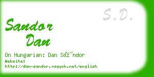 sandor dan business card
